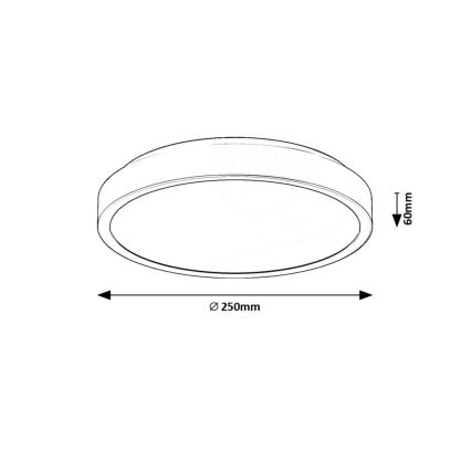 Rabalux - Plafón LED de baño LED/18W/230V IP44 4000K diá. 25 cm negro