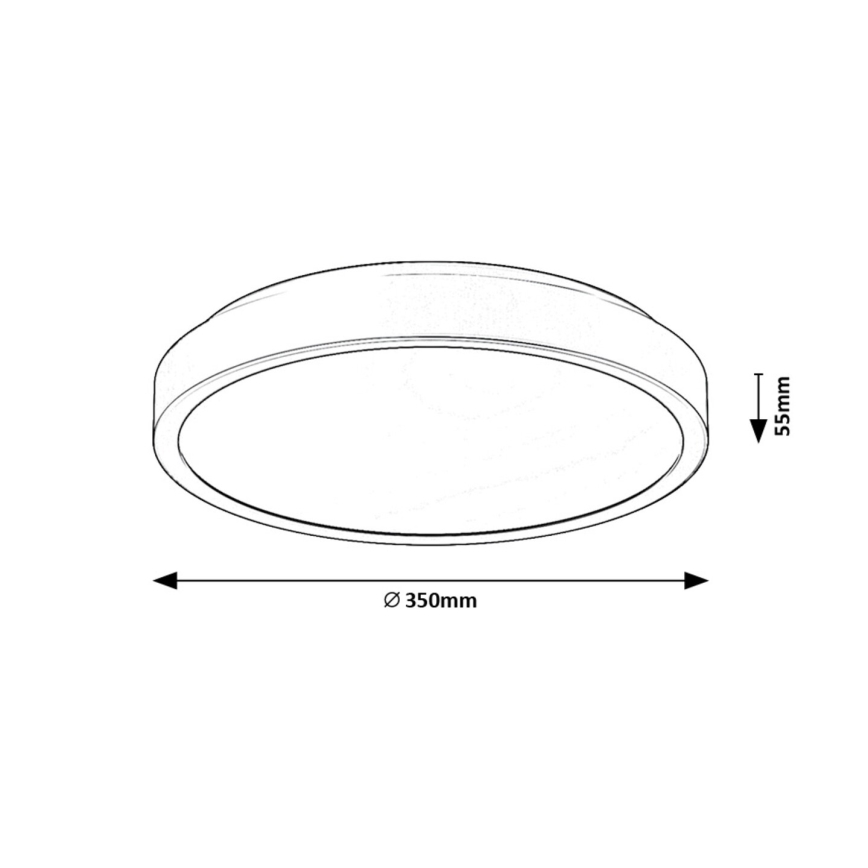Rabalux - Plafón LED de baño LED/36W/230V IP44 4000K diá. 35 cm blanco