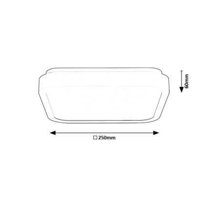 Rabalux - Plafón LED de baño LED/18W/230V IP44 4000K 25x25 cm blanco