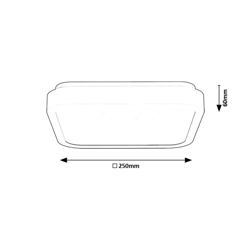 Rabalux - Plafón LED de baño LED/18W/230V IP44 4000K 25x25 cm blanco