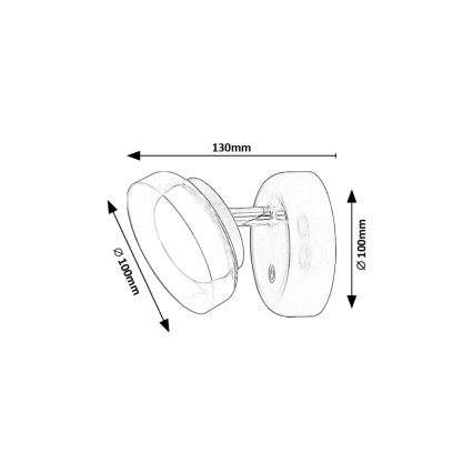 Rabalux - Lámpara de pared recargable LED regulable LED/2W/5V 3000K 1800 mAh