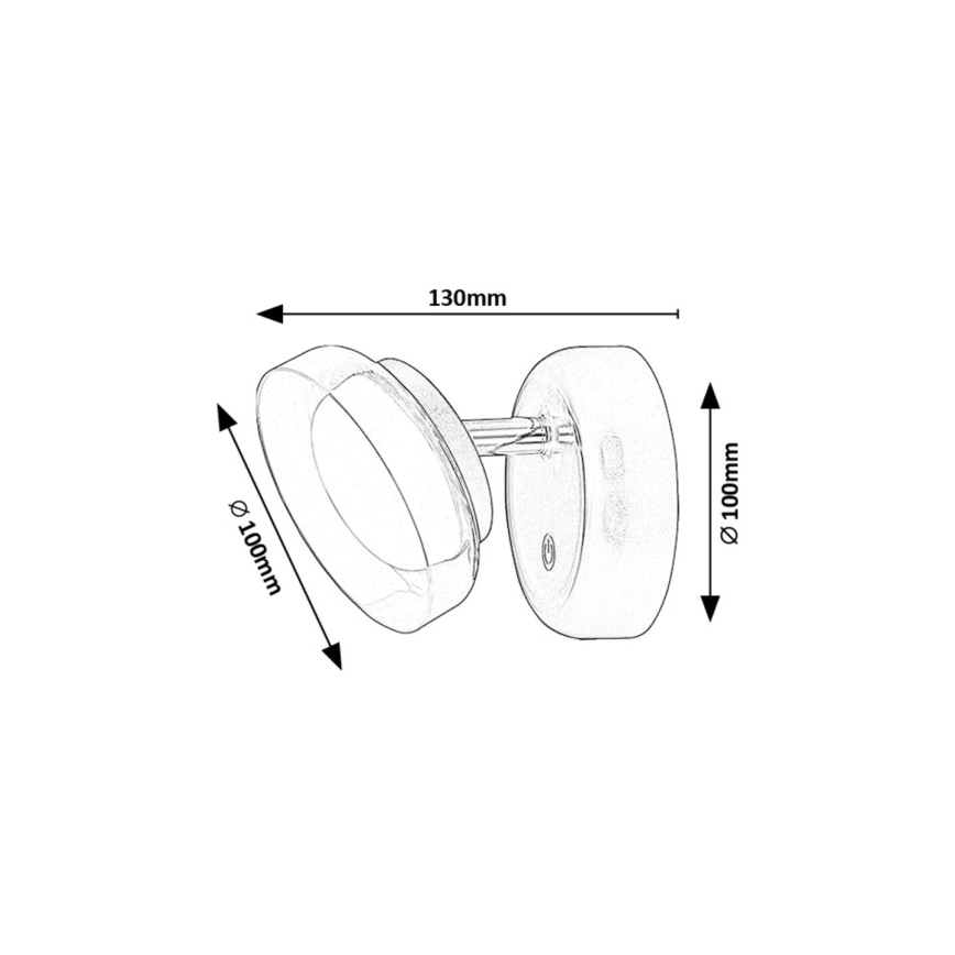 Rabalux - Lámpara de pared recargable LED regulable LED/2W/5V 3000K 1800 mAh