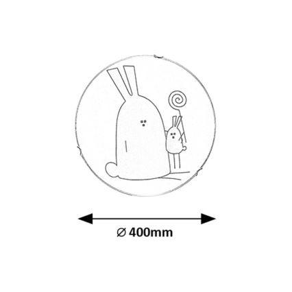 Rabalux - Lámpara de techo infantil 2xE27/60W/230V, Ø 40 cm