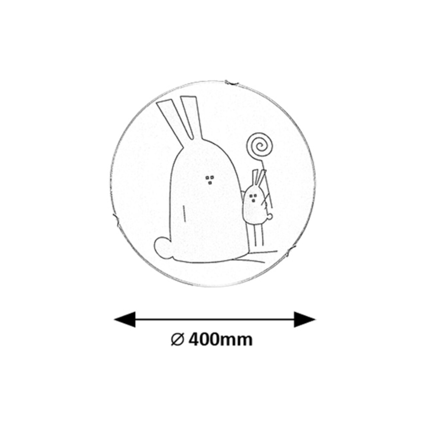 Rabalux - Lámpara de techo infantil 2xE27/60W/230V, Ø 40 cm