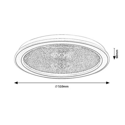 Rabalux - Lámpara de techo LED regulable LED/34W/230V 3000-6500K Ø 51 cm + mando a distancia