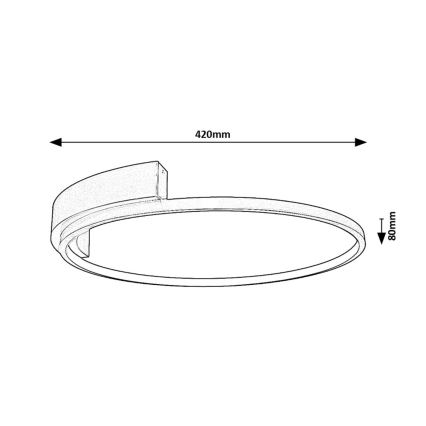 Rabalux - Luminaria de techo LED/23W/230V diámetro 42 cm