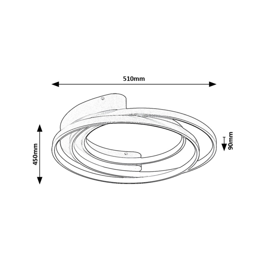 Rabalux - Lámpara de techo LED 50W/230V, diámetro 51 cm