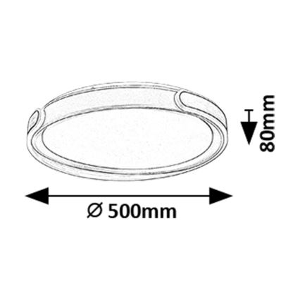 Rabalux - Plafón LED regulable LED/48W/230V 3000-6500K + control remoto