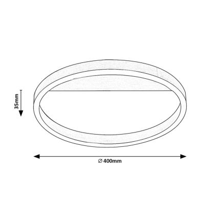 Rabalux - plafón LED 20W/230V cromo mate Ø 40 cm