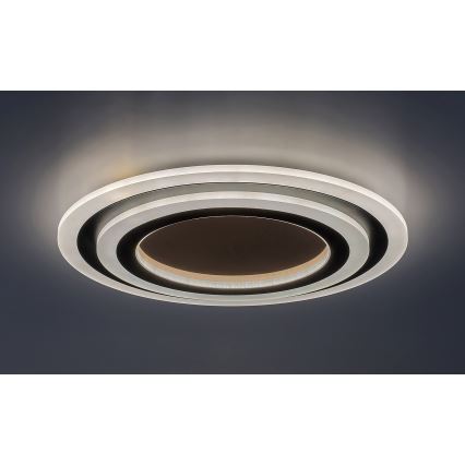 Rabalux - Plafón LED regulable LED/56W/230V 3000/4000/6000K cromo mate/negro + mando a distancia Ø 45 cm