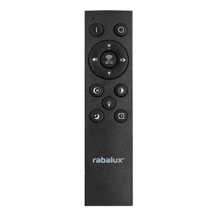 Rabalux - Plafón LED regulable LED/56W/230V 3000/4000/6000K cromo mate/negro + mando a distancia Ø 45 cm