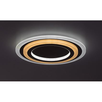 Rabalux - Luminaria de techo LED regulable LED/56W/230V 3000/4000/6000K cromo mate + mando a distancia diámetro 45 cm
