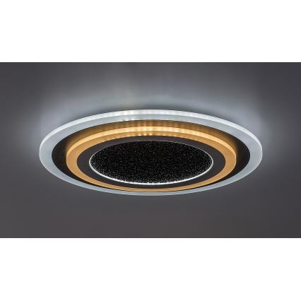 Rabalux - Lámpara de techo LED regulable LED/56W/230V 3000/4000/6000K negra + control remoto, diámetro 45 cm