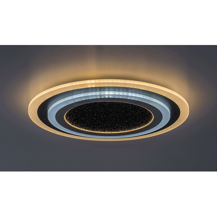 Rabalux - Plafón LED regulable LED/56W/230V 3000/4000/6000K negro + control remoto
