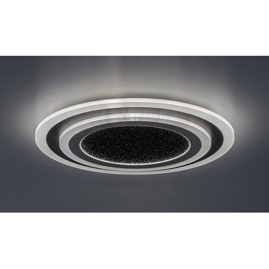 Rabalux - Plafón LED regulable LED/56W/230V 3000/4000/6000K negro + control remoto