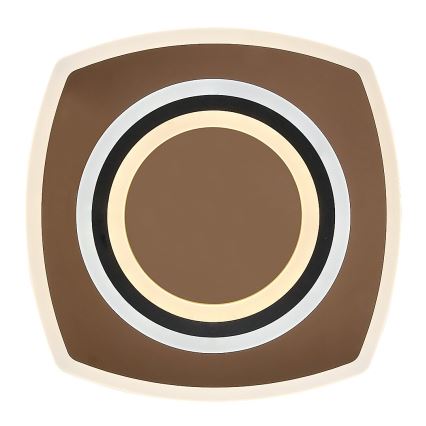 Rabalux - Lámpara de techo LED regulable LED/60W/230V 3000/4000/6000K cromo mate/negro + mando a distancia 48x48 cm