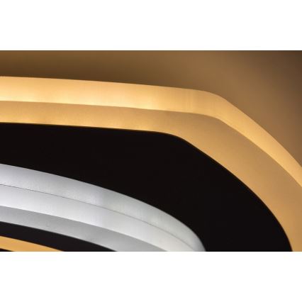 Rabalux - Plafón de techo LED regulable, 60W/230V, 3000/4000/6000K, cromo mate, con mando a distancia, 48x48 cm