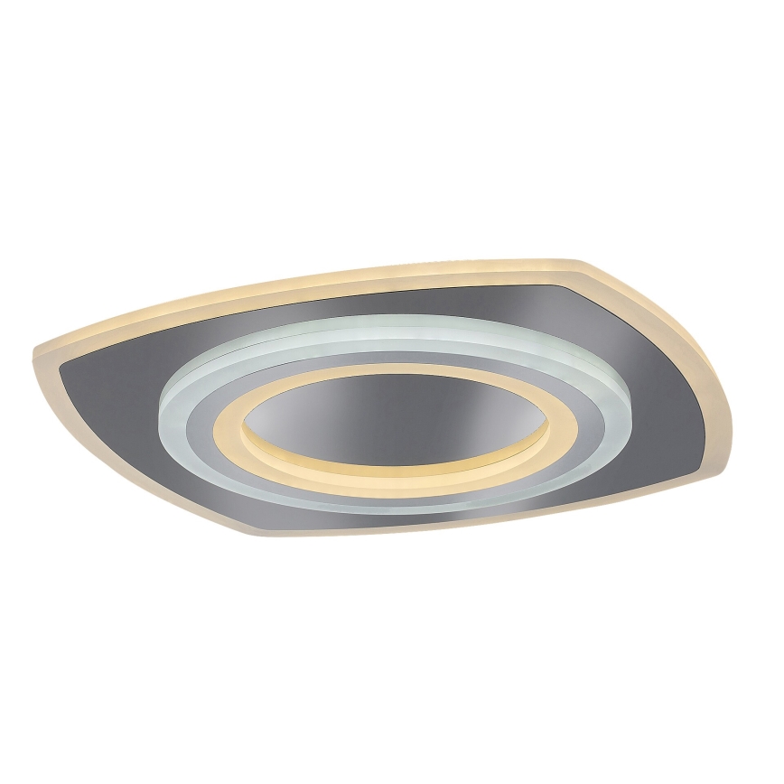 Rabalux - Plafón de techo LED regulable, 60W/230V, 3000/4000/6000K, cromo mate, con mando a distancia, 48x48 cm