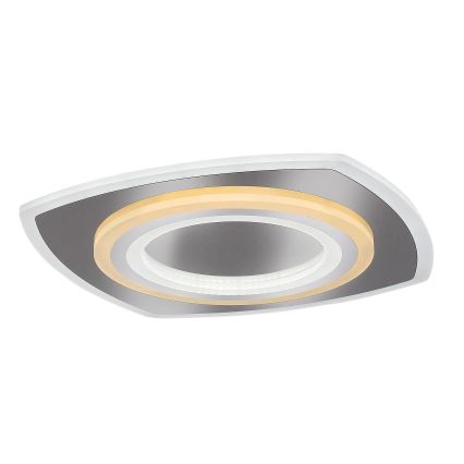Rabalux - Plafón de techo LED regulable, 60W/230V, 3000/4000/6000K, cromo mate, con mando a distancia, 48x48 cm