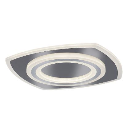 Rabalux - Plafón de techo LED regulable, 60W/230V, 3000/4000/6000K, cromo mate, con mando a distancia, 48x48 cm