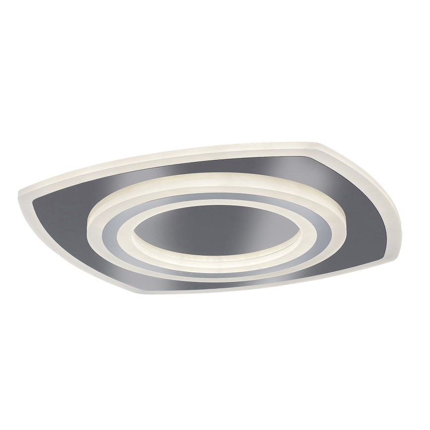 Rabalux - Plafón de techo LED regulable, 60W/230V, 3000/4000/6000K, cromo mate, con mando a distancia, 48x48 cm