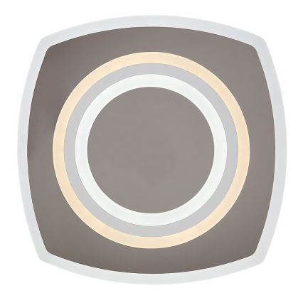 Rabalux - Plafón de techo LED regulable, 60W/230V, 3000/4000/6000K, cromo mate, con mando a distancia, 48x48 cm