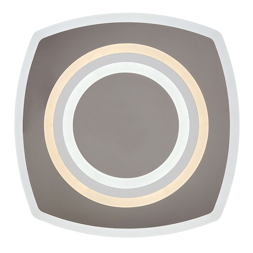 Rabalux - Plafón de techo LED regulable, 60W/230V, 3000/4000/6000K, cromo mate, con mando a distancia, 48x48 cm