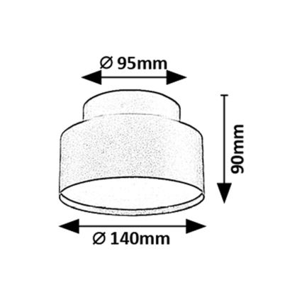 Rabalux - Plafón LED 24W/230V 3000K negro, Ø 14 cm