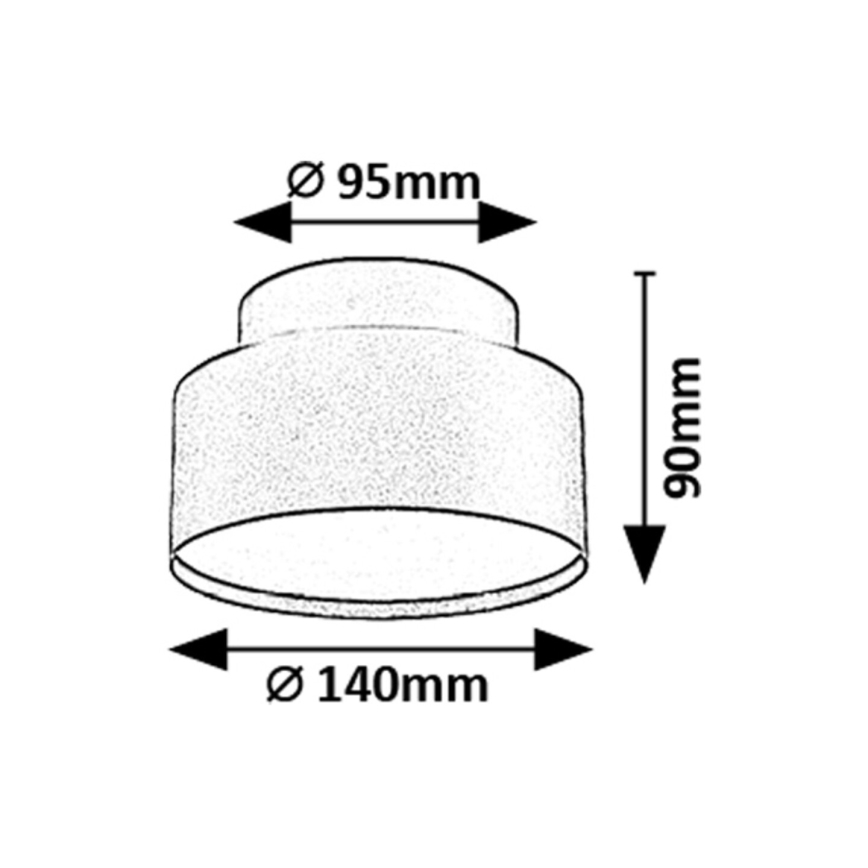 Rabalux - Plafón LED 24W/230V 3000K negro, Ø 14 cm