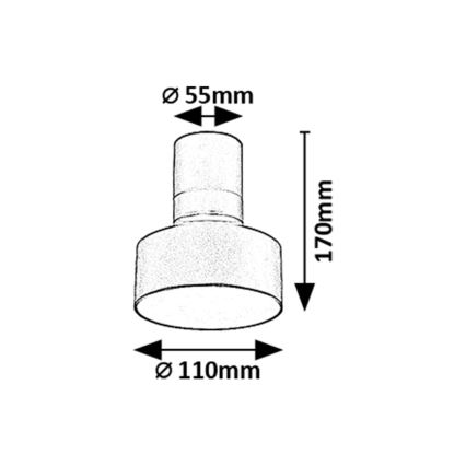 Rabalux - Plafón LED de techo 10 W/230 V 3000 K negro Ø 11 cm