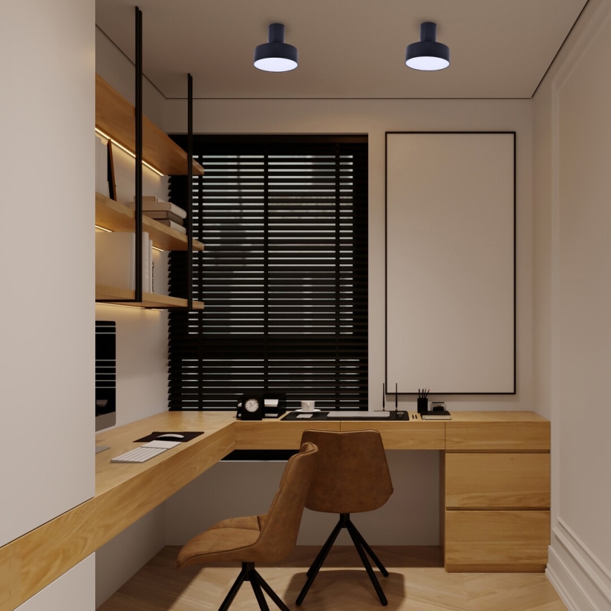 Rabalux - Plafón LED/16W/230V 3000K negro Ø 14 cm