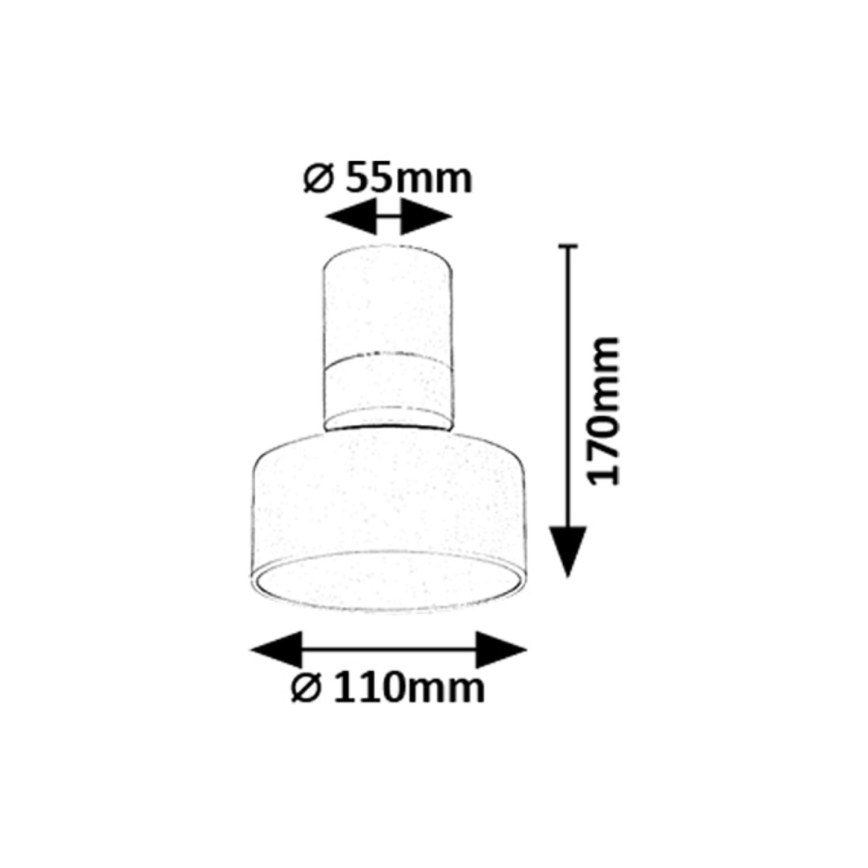 Rabalux - Plafón LED de techo 10W/230V 3000K, blanco, Ø 11 cm