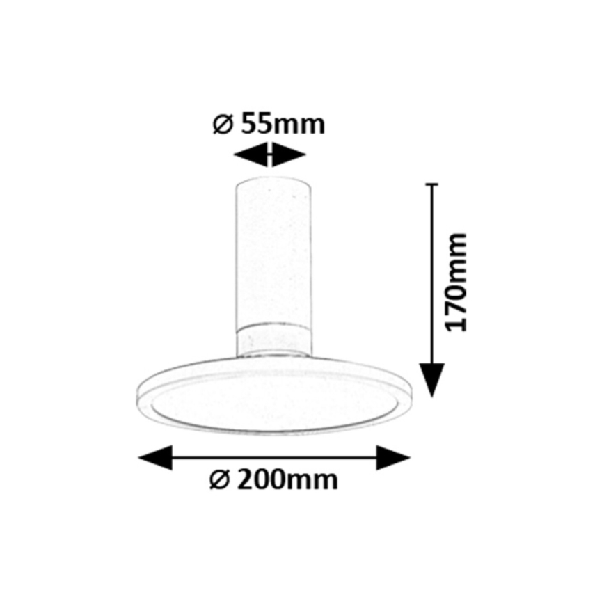Rabalux - Plafón LED 20 W/230 V 3000 K blanco Ø 20 cm