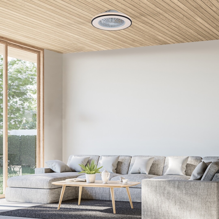 Rabalux - Lámpara de techo LED regulable con ventilador LED/48W/230V 3000-6500K + mando a distancia