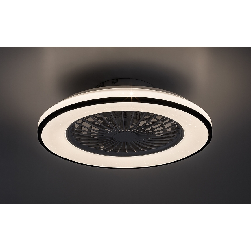 Rabalux - Lámpara de techo LED regulable con ventilador LED/48W/230V 3000-6500K + mando a distancia