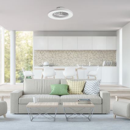 Rabalux - LED Plafón regulable con ventilador LED/48W/230V 3000-6500K + control remoto