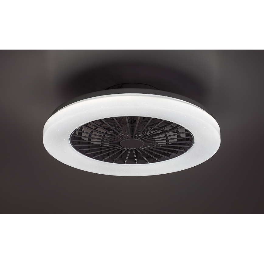 Rabalux - Lámpara de techo LED RGB regulable con ventilador LED/48W/230V 3000-6500K + mando a distancia