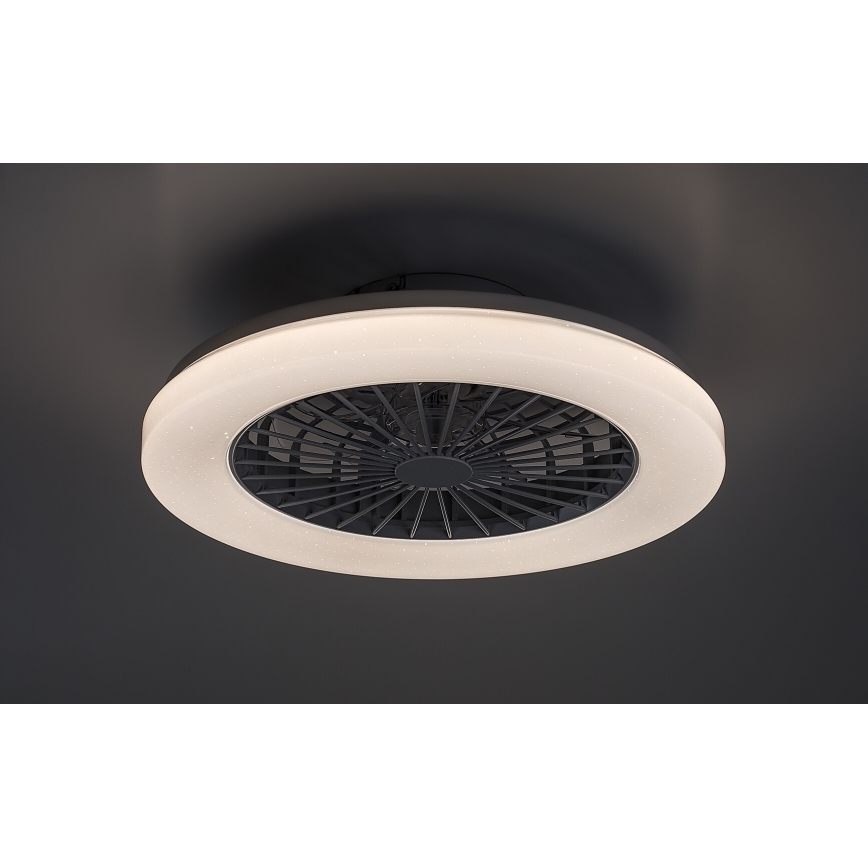 Rabalux - Lámpara de techo LED RGB regulable con ventilador LED/48W/230V 3000-6500K + mando a distancia