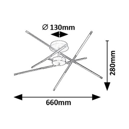 Rabalux - Lámpara de techo LED LED/40W/230V 3000K dorado