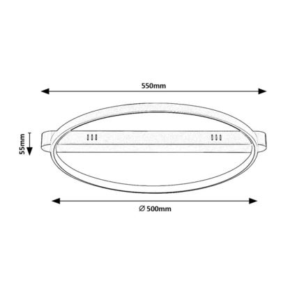 Rabalux - Lámpara de techo LED LED/45W/230V 3000K 50x55 cm dorada