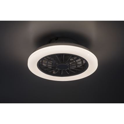 Rabalux - Lámpara de techo regulable con ventilador LED/24W/230V 3000-6500K + mando a distancia