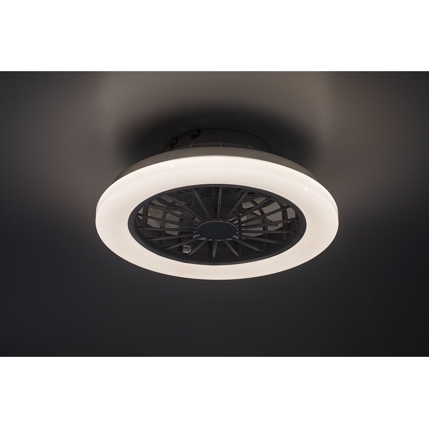 Rabalux - Lámpara de techo regulable con ventilador LED/24W/230V 3000-6500K + mando a distancia