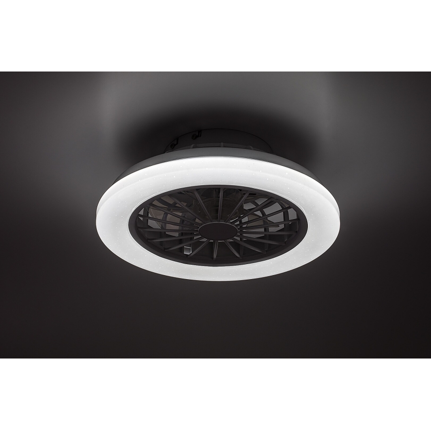 Rabalux - Lámpara de techo regulable con ventilador LED/24W/230V 3000-6500K + mando a distancia