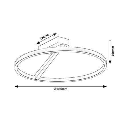 Rabalux - Lámpara de techo LED 24 W 230 V 3000 K Ø 45 cm