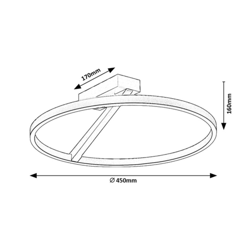 Rabalux - Lámpara de techo LED 24 W 230 V 3000 K Ø 45 cm