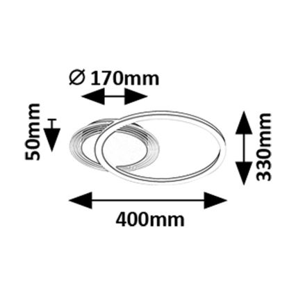 Rabalux - Plafón LED/24W/230V 3000K 33x40 cm