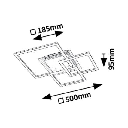 Rabalux - Plafón LED/40W/230V 3000K 50x50 cm