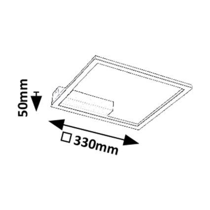 Rabalux - Lámpara de techo LED/24W/230V 3000K 33x33 cm