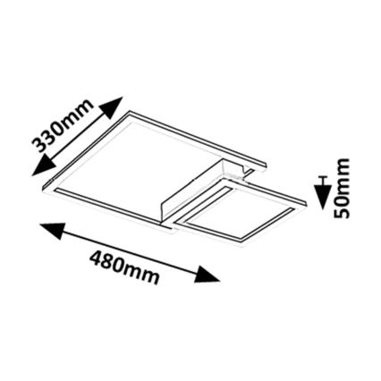Rabalux - Luminaria de techo LED/24W/230V 3000K 33x48 cm