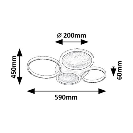 Rabalux - Plafón LED regulable LED/40W/230V 3000-6500K + control remoto